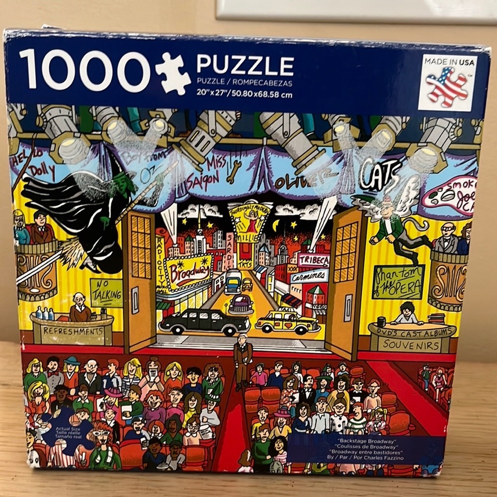 Charles Fazzino Backstage Broadway NYC Musicals puzzle 1000 piece New Yo…